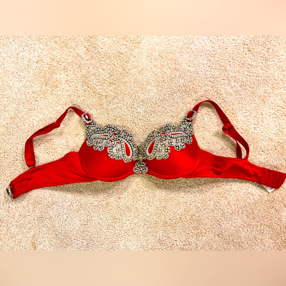 Jeweled red bra top